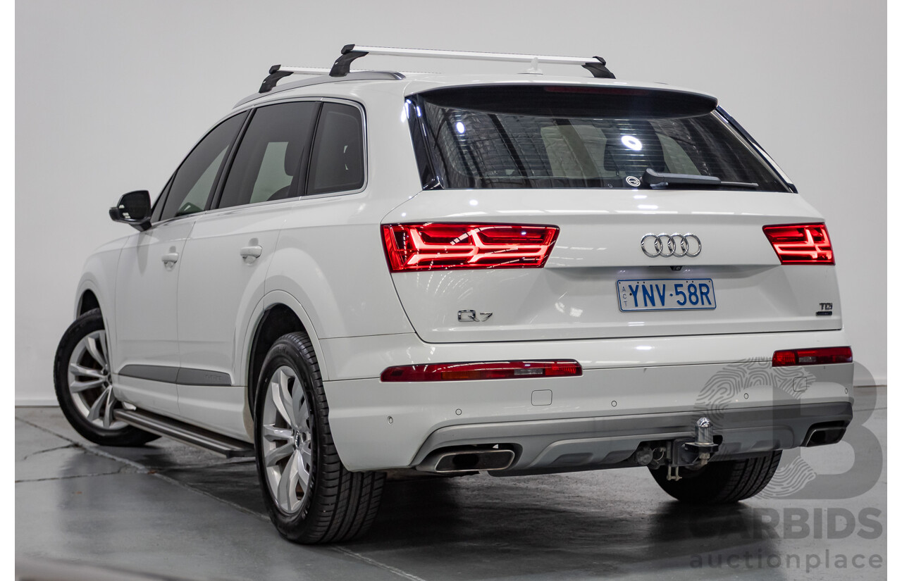 11/2015 Audi Q7 3.0 TDI Quattro (AWD) 4M 4D Wagon Pure White (200kW) Turbo Diesel 3.0L - 7 Seats