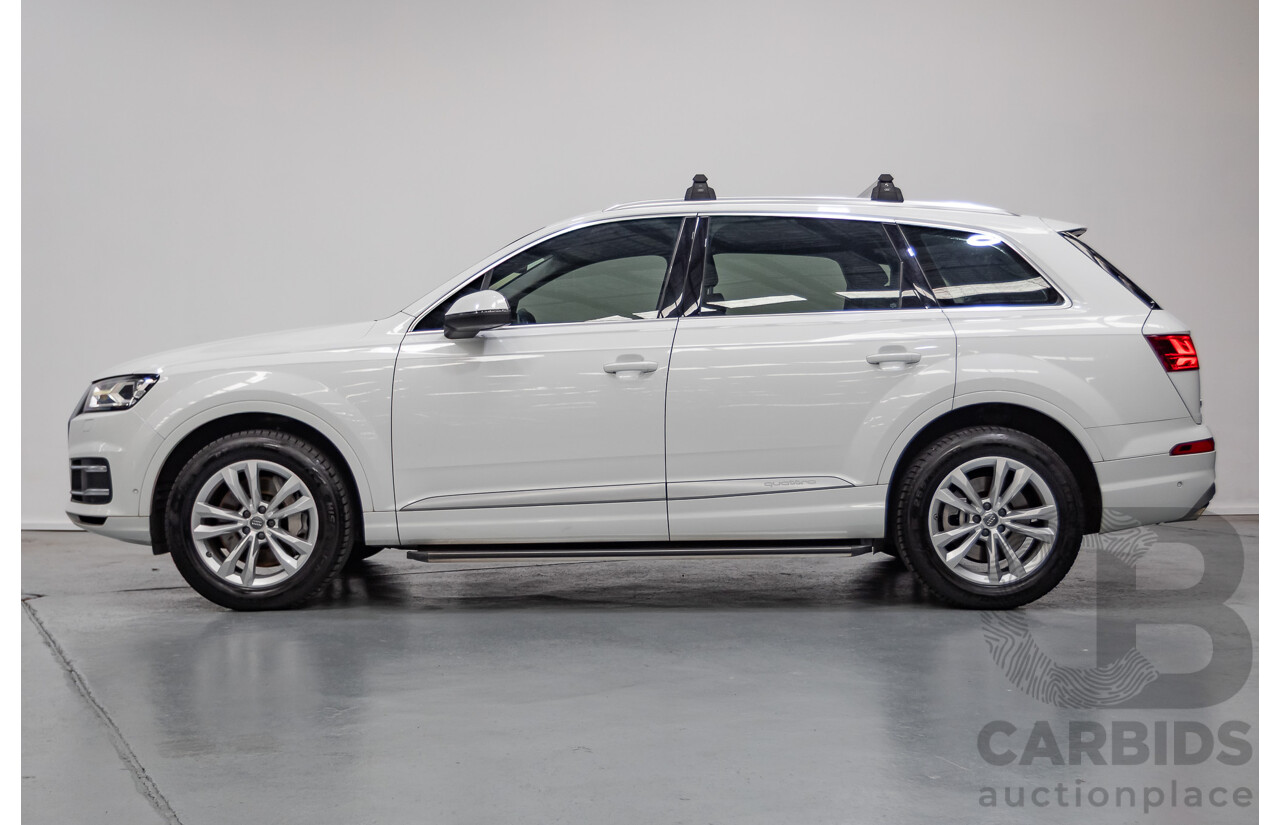 11/2015 Audi Q7 3.0 TDI Quattro (AWD) 4M 4D Wagon Pure White (200kW) Turbo Diesel 3.0L - 7 Seats