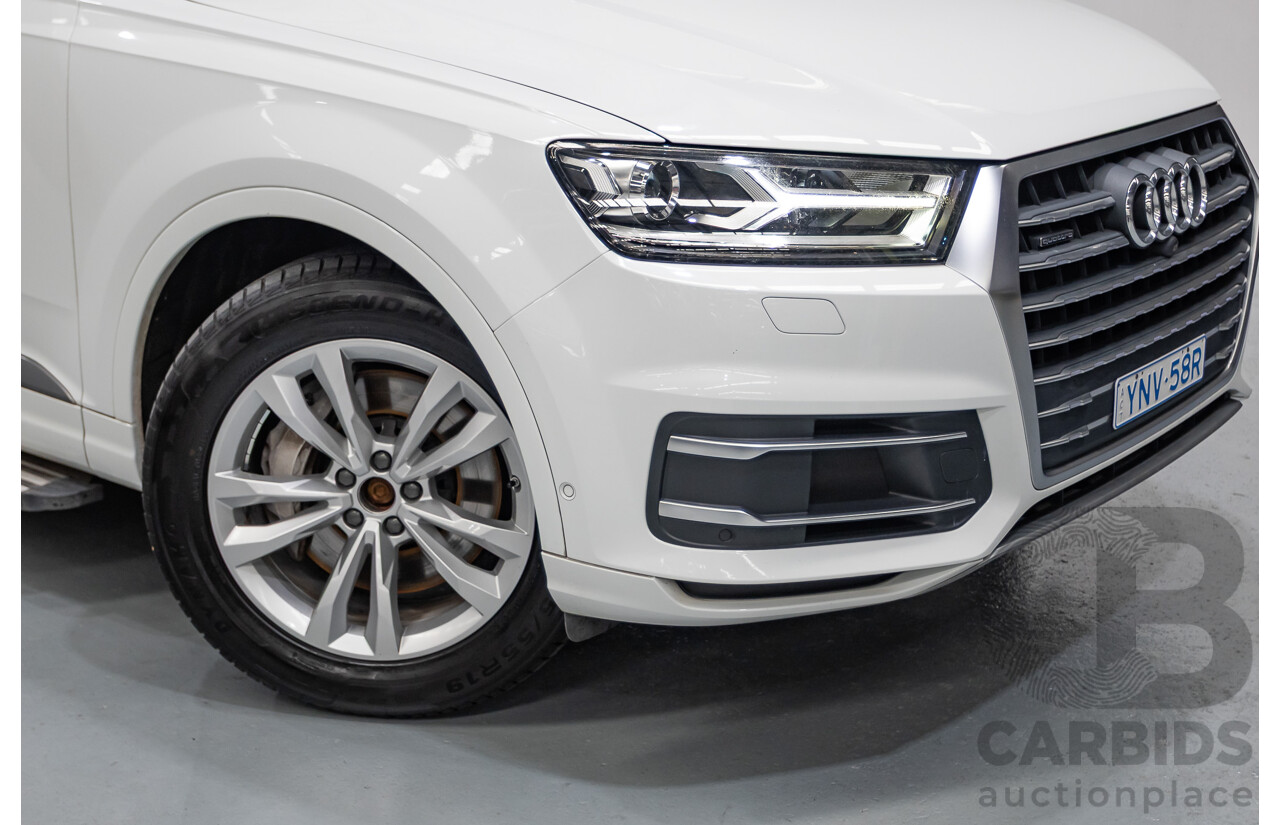 11/2015 Audi Q7 3.0 TDI Quattro (AWD) 4M 4D Wagon Pure White (200kW) Turbo Diesel 3.0L - 7 Seats