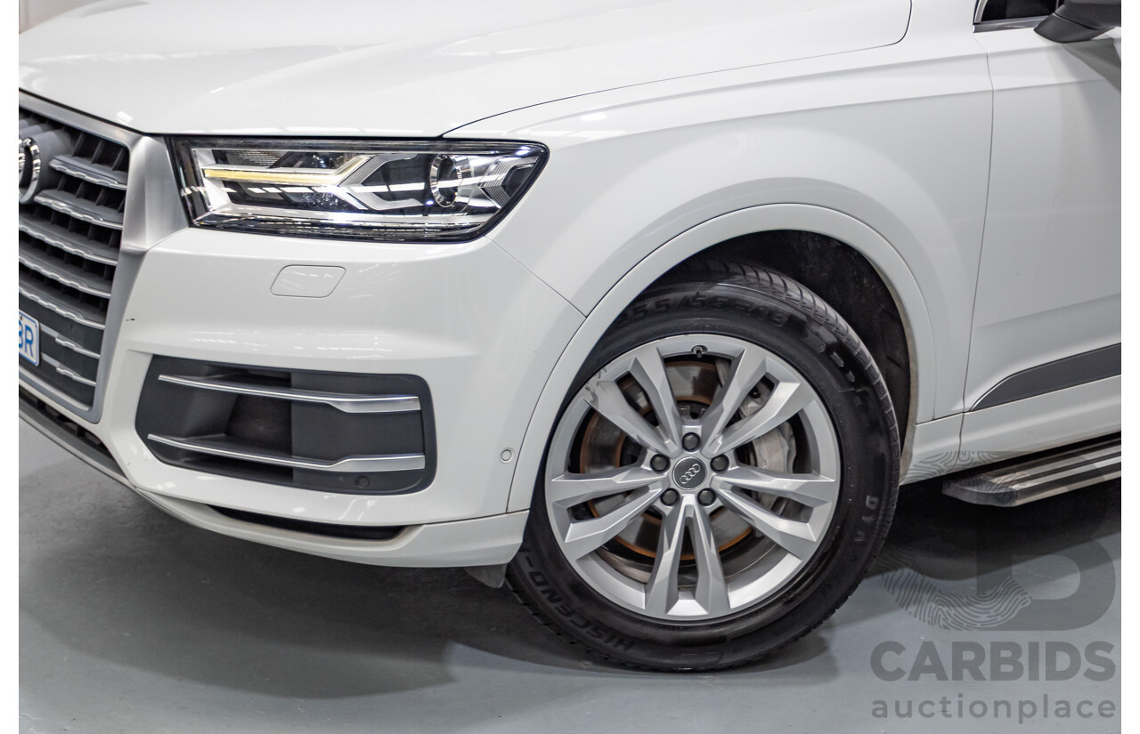 11/2015 Audi Q7 3.0 TDI Quattro (AWD) 4M 4D Wagon Pure White (200kW) Turbo Diesel 3.0L - 7 Seats