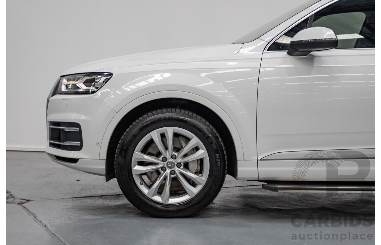 11/2015 Audi Q7 3.0 TDI Quattro (AWD) 4M 4D Wagon Pure White (200kW) Turbo Diesel 3.0L - 7 Seats