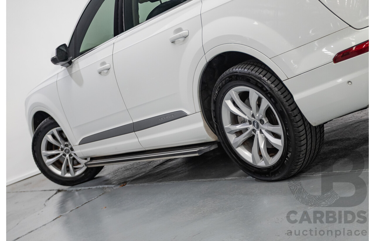11/2015 Audi Q7 3.0 TDI Quattro (AWD) 4M 4D Wagon Pure White (200kW) Turbo Diesel 3.0L - 7 Seats