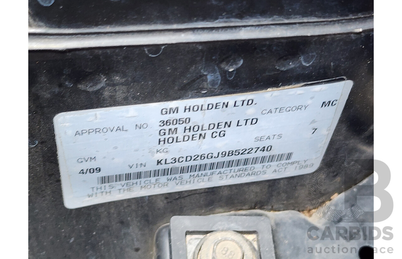 4/2009 Holden Captiva LX (4x4) CG MY09.5 4d Wagon Black 3.2L