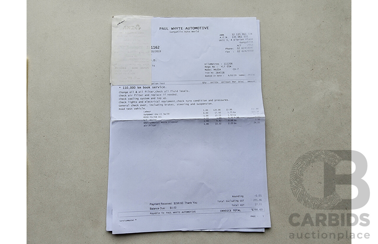 9/2011 Mazda Cx-7 Diesel Sports (4x4) ER MY10 4d Wagon Black 2.2L