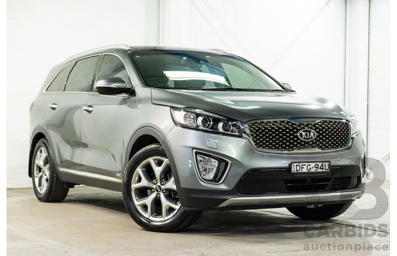 04/2016 Kia Sorento Platinum (AWD) UM MY16 4d Wagon Graphite Steel Metallic Turbo Diesel 2.2L