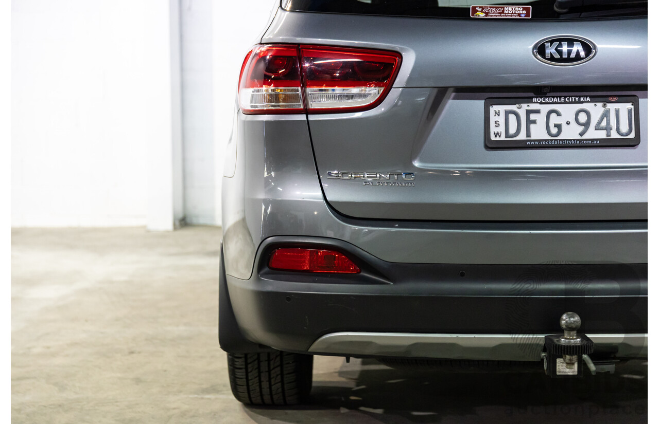 04/2016 Kia Sorento Platinum (AWD) UM MY16 4d Wagon Graphite Steel Metallic Turbo Diesel 2.2L