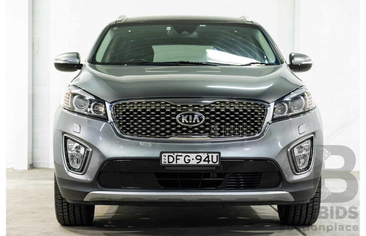 04/2016 Kia Sorento Platinum (AWD) UM MY16 4d Wagon Graphite Steel Metallic Turbo Diesel 2.2L
