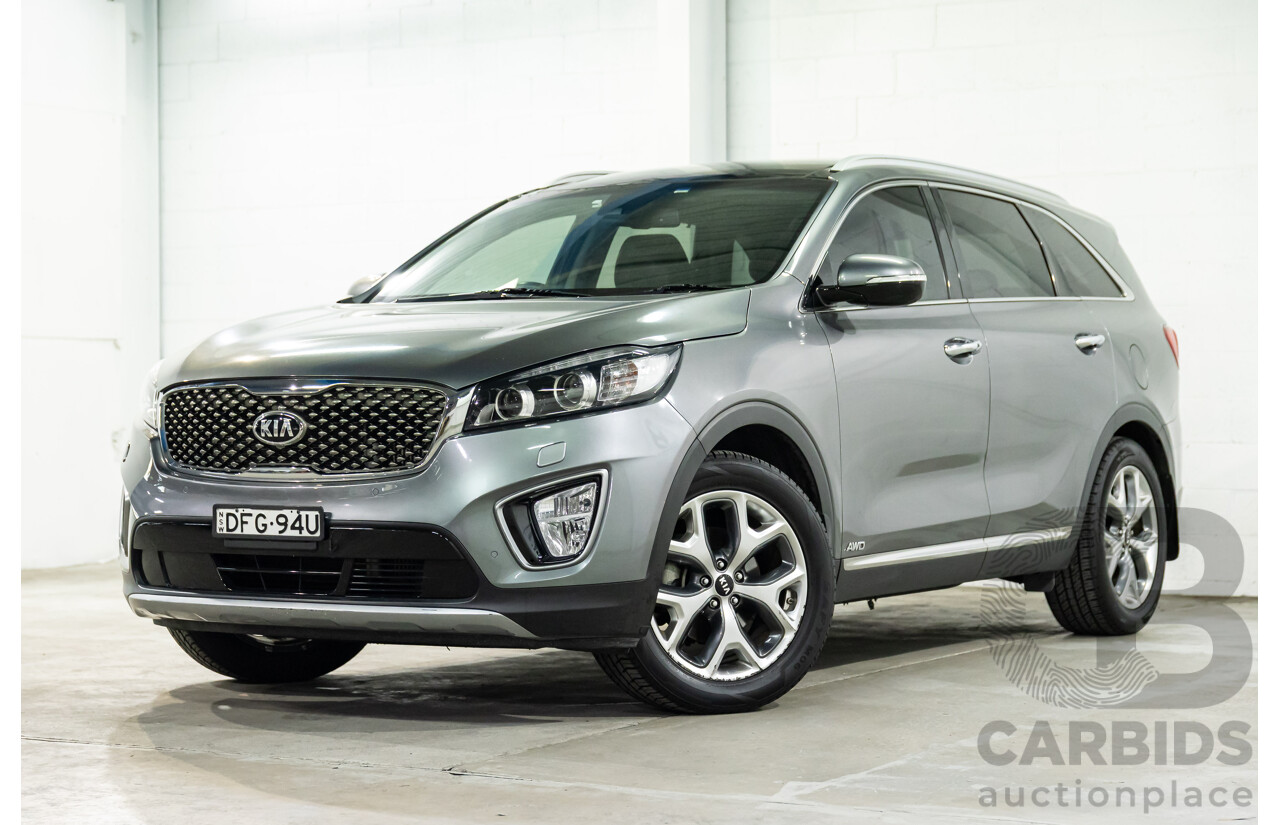 04/2016 Kia Sorento Platinum (AWD) UM MY16 4d Wagon Graphite Steel Metallic Turbo Diesel 2.2L