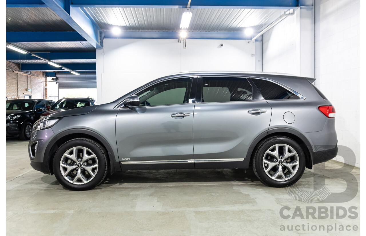 04/2016 Kia Sorento Platinum (AWD) UM MY16 4d Wagon Graphite Steel Metallic Turbo Diesel 2.2L