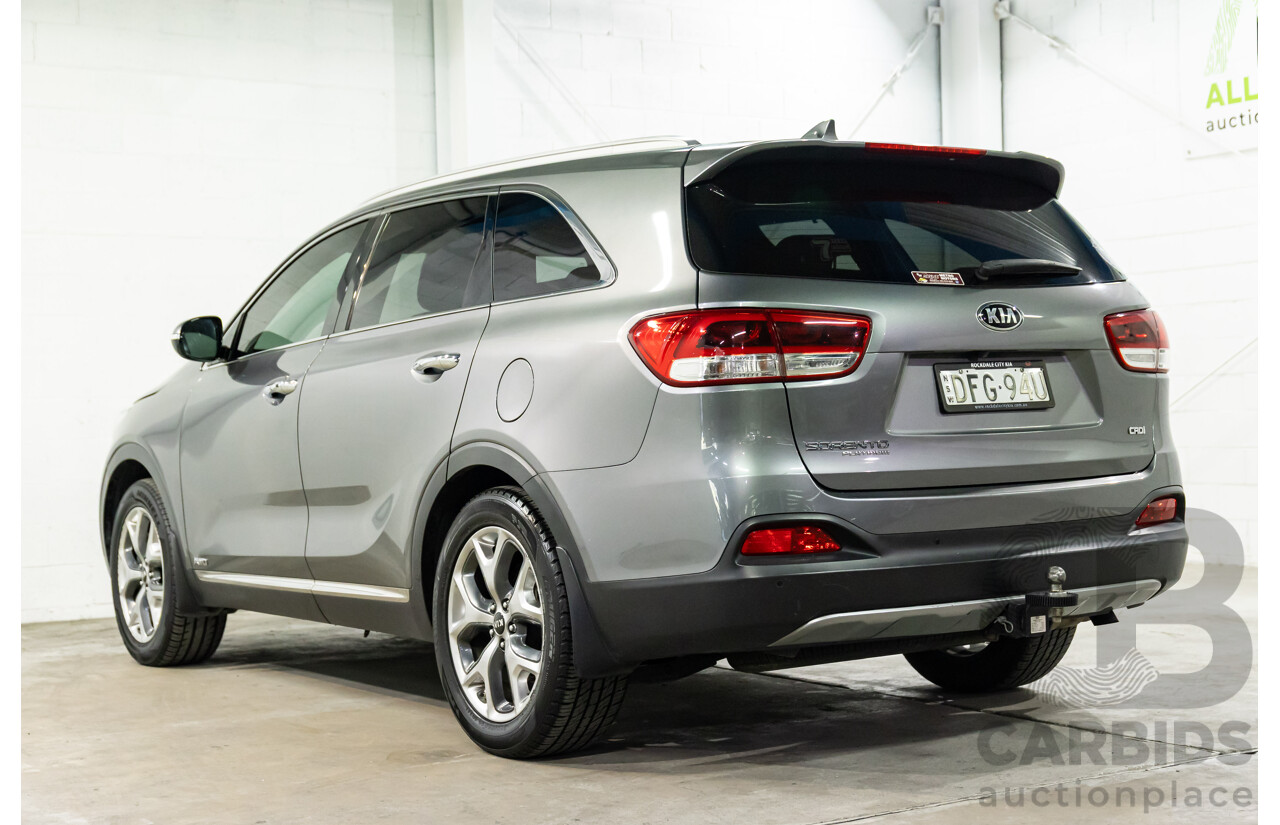 04/2016 Kia Sorento Platinum (AWD) UM MY16 4d Wagon Graphite Steel Metallic Turbo Diesel 2.2L