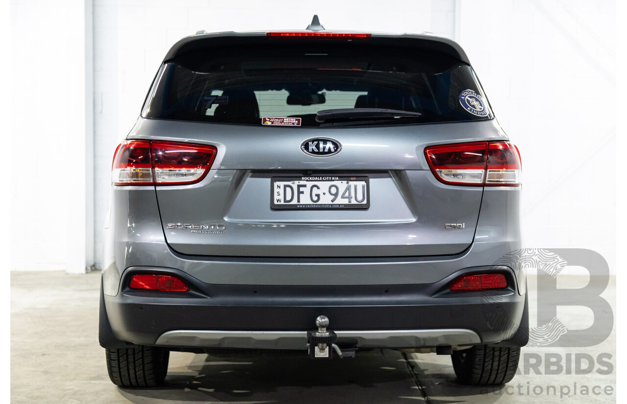 04/2016 Kia Sorento Platinum (AWD) UM MY16 4d Wagon Graphite Steel Metallic Turbo Diesel 2.2L