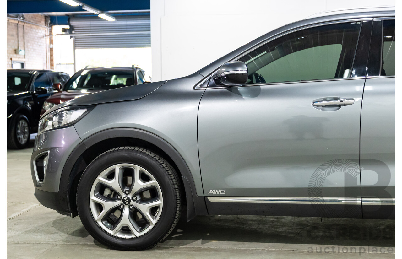 04/2016 Kia Sorento Platinum (AWD) UM MY16 4d Wagon Graphite Steel Metallic Turbo Diesel 2.2L