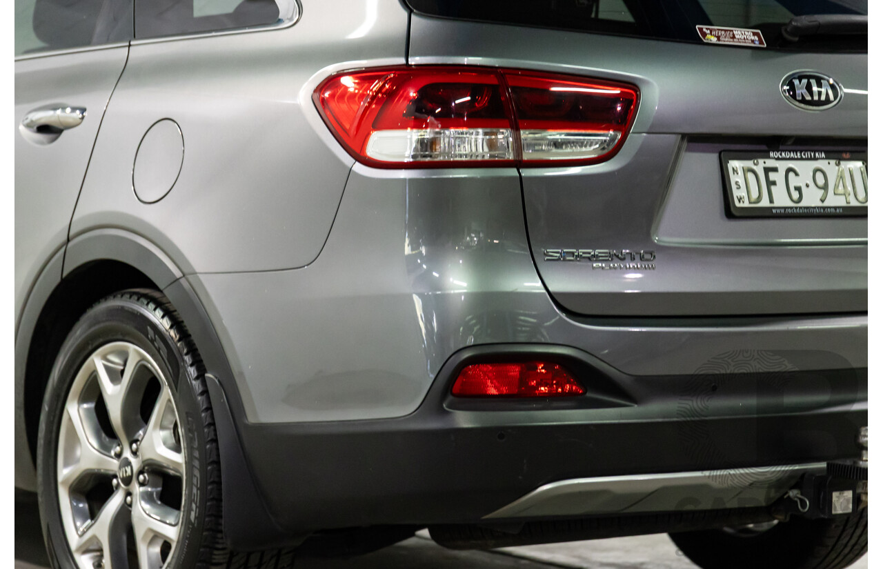 04/2016 Kia Sorento Platinum (AWD) UM MY16 4d Wagon Graphite Steel Metallic Turbo Diesel 2.2L