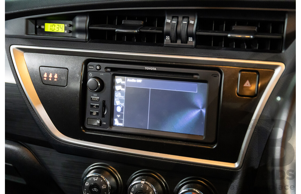 01/2015 Toyota Corolla ASCENT SPORT FWD ZRE182R 5D Hatchback Blue Streak Metallic 1.8L