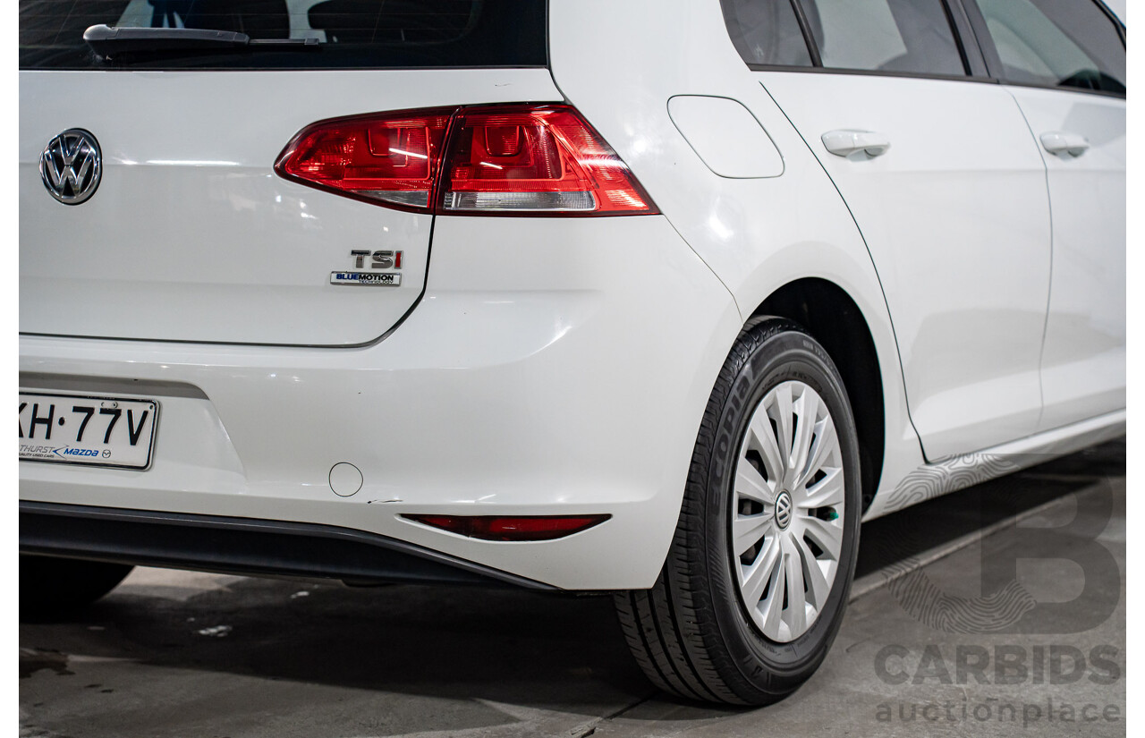 05/2016 Volkswagen Golf 92 TSI (FWD) AU MY16 5d Hatchback Pure White Turbo 1.4L