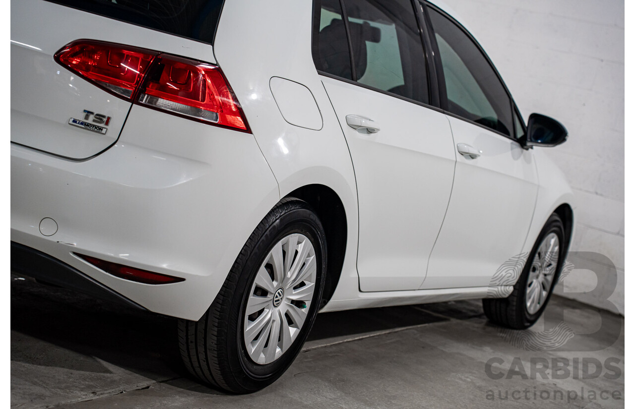 05/2016 Volkswagen Golf 92 TSI (FWD) AU MY16 5d Hatchback Pure White Turbo 1.4L