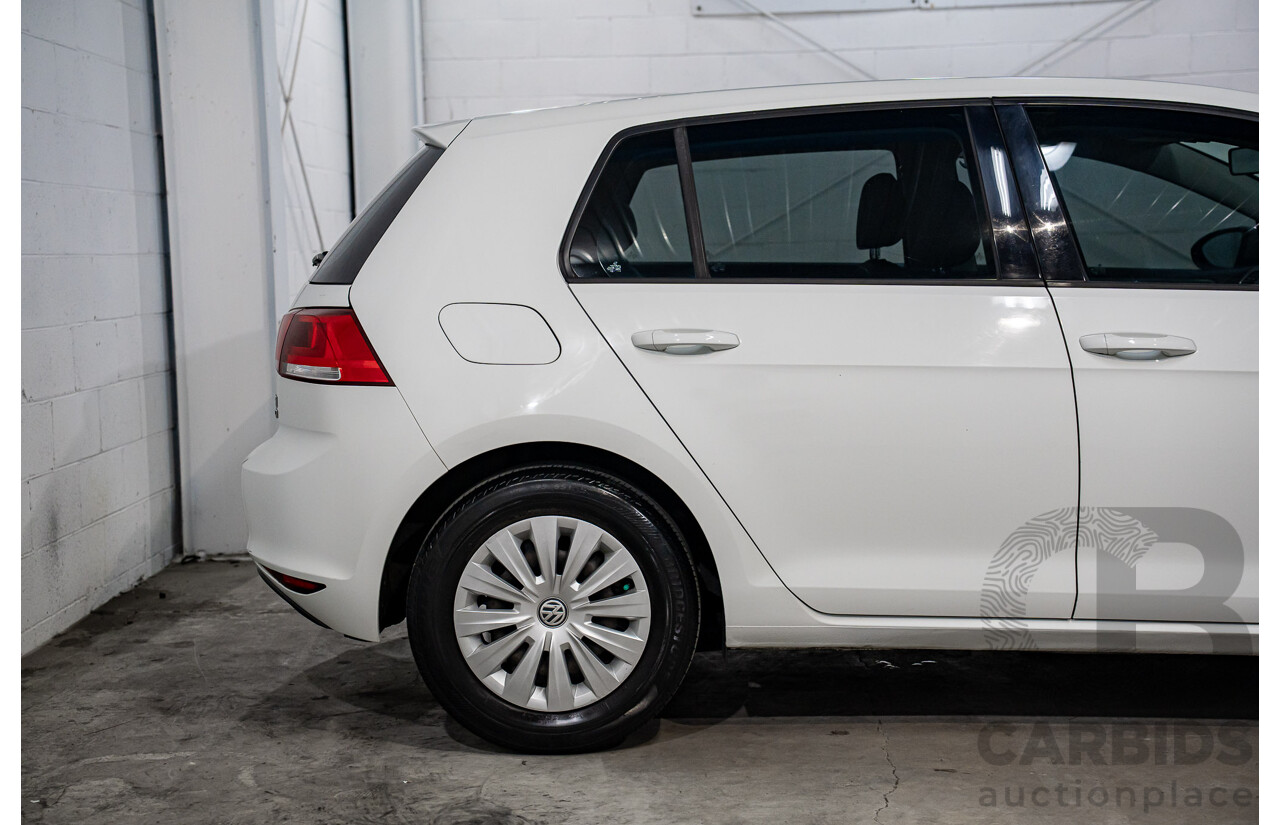 05/2016 Volkswagen Golf 92 TSI (FWD) AU MY16 5d Hatchback Pure White Turbo 1.4L