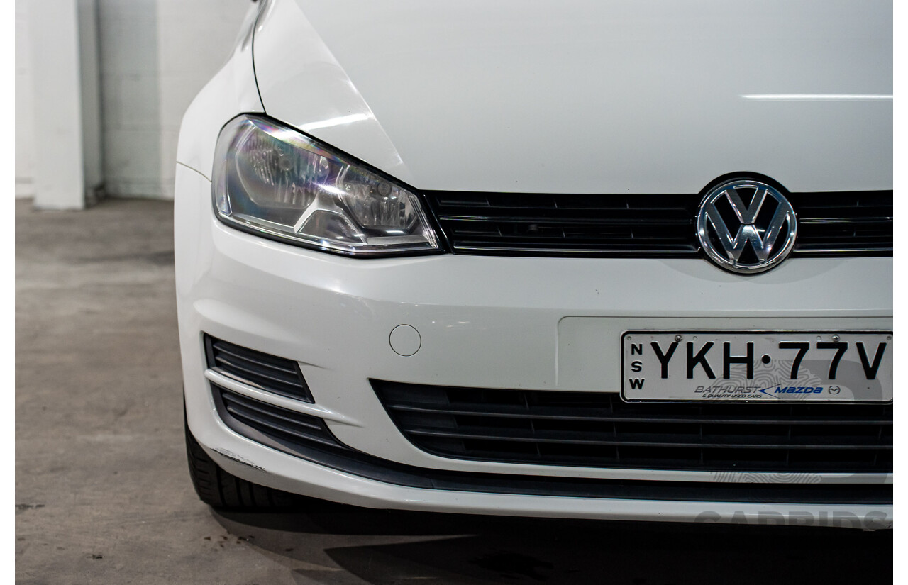 05/2016 Volkswagen Golf 92 TSI (FWD) AU MY16 5d Hatchback Pure White Turbo 1.4L