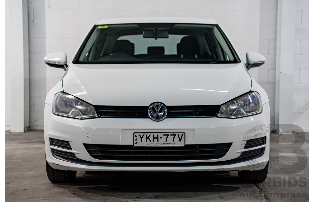 05/2016 Volkswagen Golf 92 TSI (FWD) AU MY16 5d Hatchback Pure White Turbo 1.4L