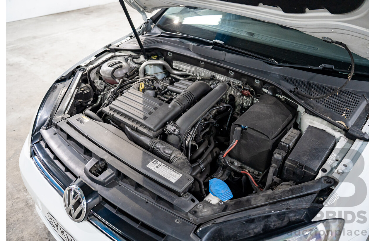 05/2016 Volkswagen Golf 92 TSI (FWD) AU MY16 5d Hatchback Pure White Turbo 1.4L