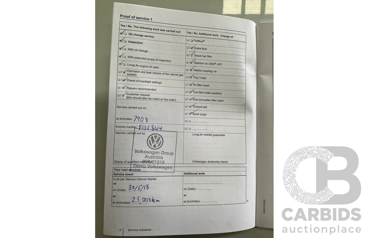 05/2016 Volkswagen Golf 92 TSI (FWD) AU MY16 5d Hatchback Pure White Turbo 1.4L