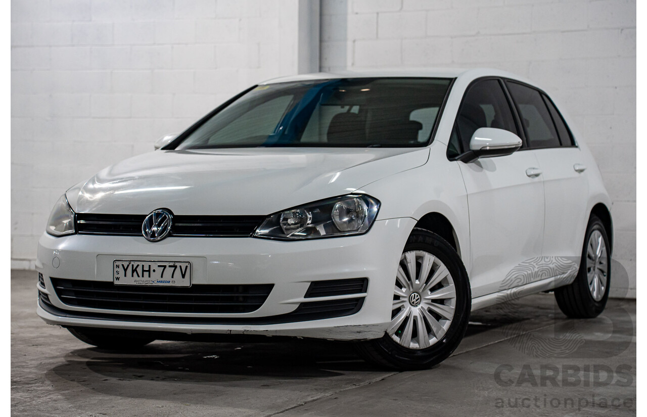 05/2016 Volkswagen Golf 92 TSI (FWD) AU MY16 5d Hatchback Pure White Turbo 1.4L
