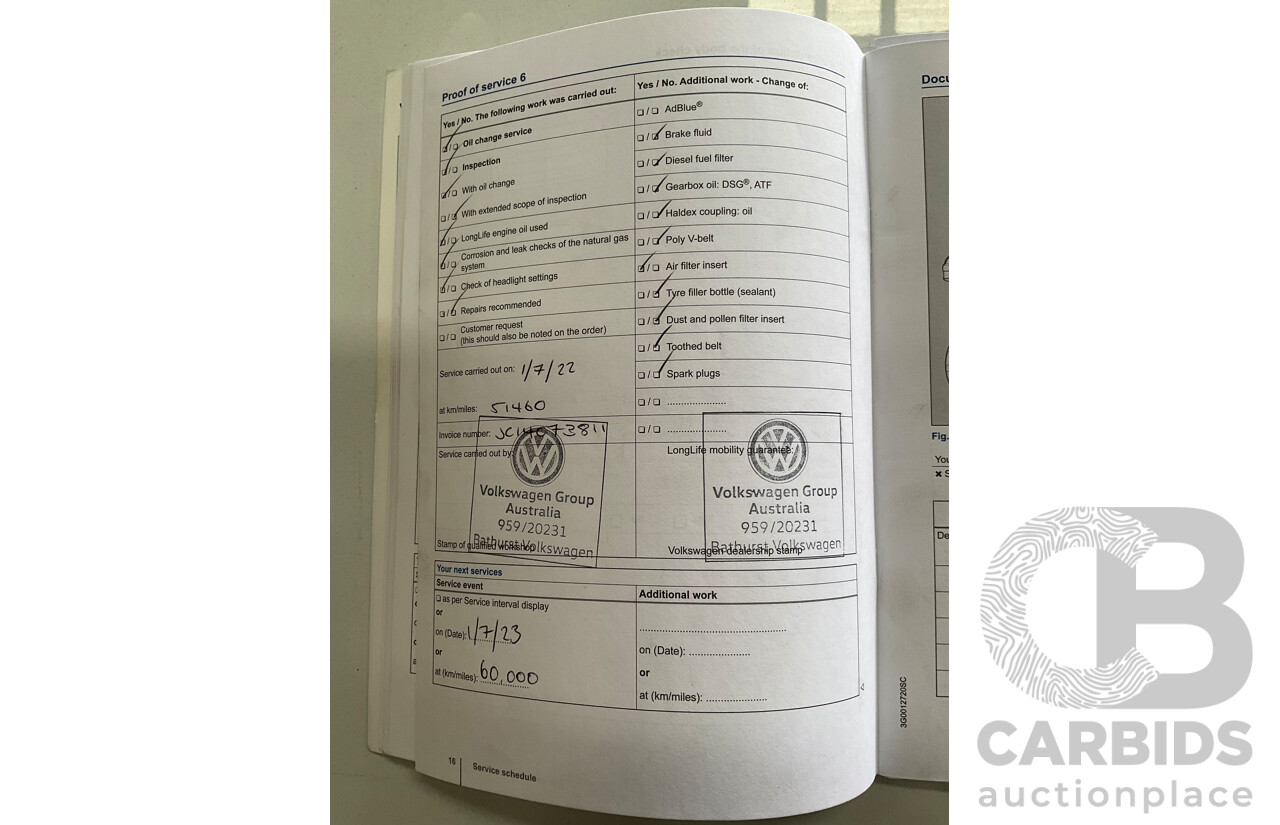 05/2016 Volkswagen Golf 92 TSI (FWD) AU MY16 5d Hatchback Pure White Turbo 1.4L