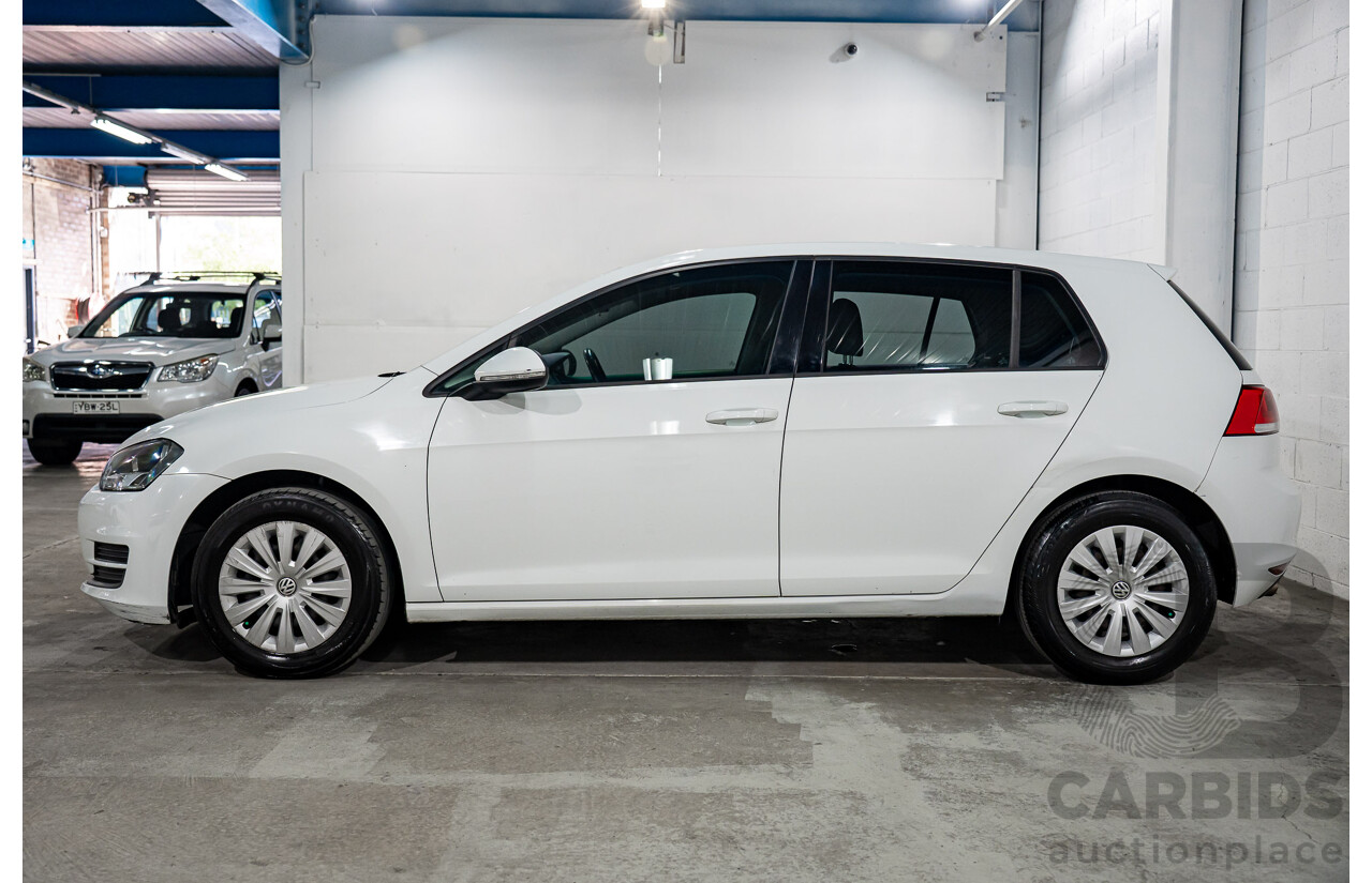 05/2016 Volkswagen Golf 92 TSI (FWD) AU MY16 5d Hatchback Pure White Turbo 1.4L