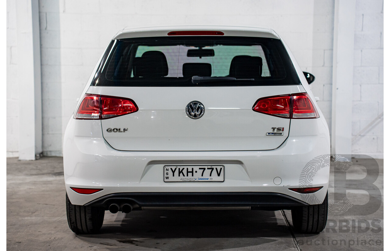 05/2016 Volkswagen Golf 92 TSI (FWD) AU MY16 5d Hatchback Pure White Turbo 1.4L