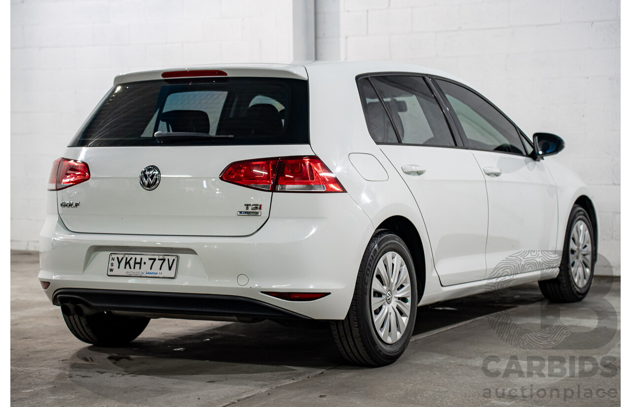 05/2016 Volkswagen Golf 92 TSI (FWD) AU MY16 5d Hatchback Pure White Turbo 1.4L