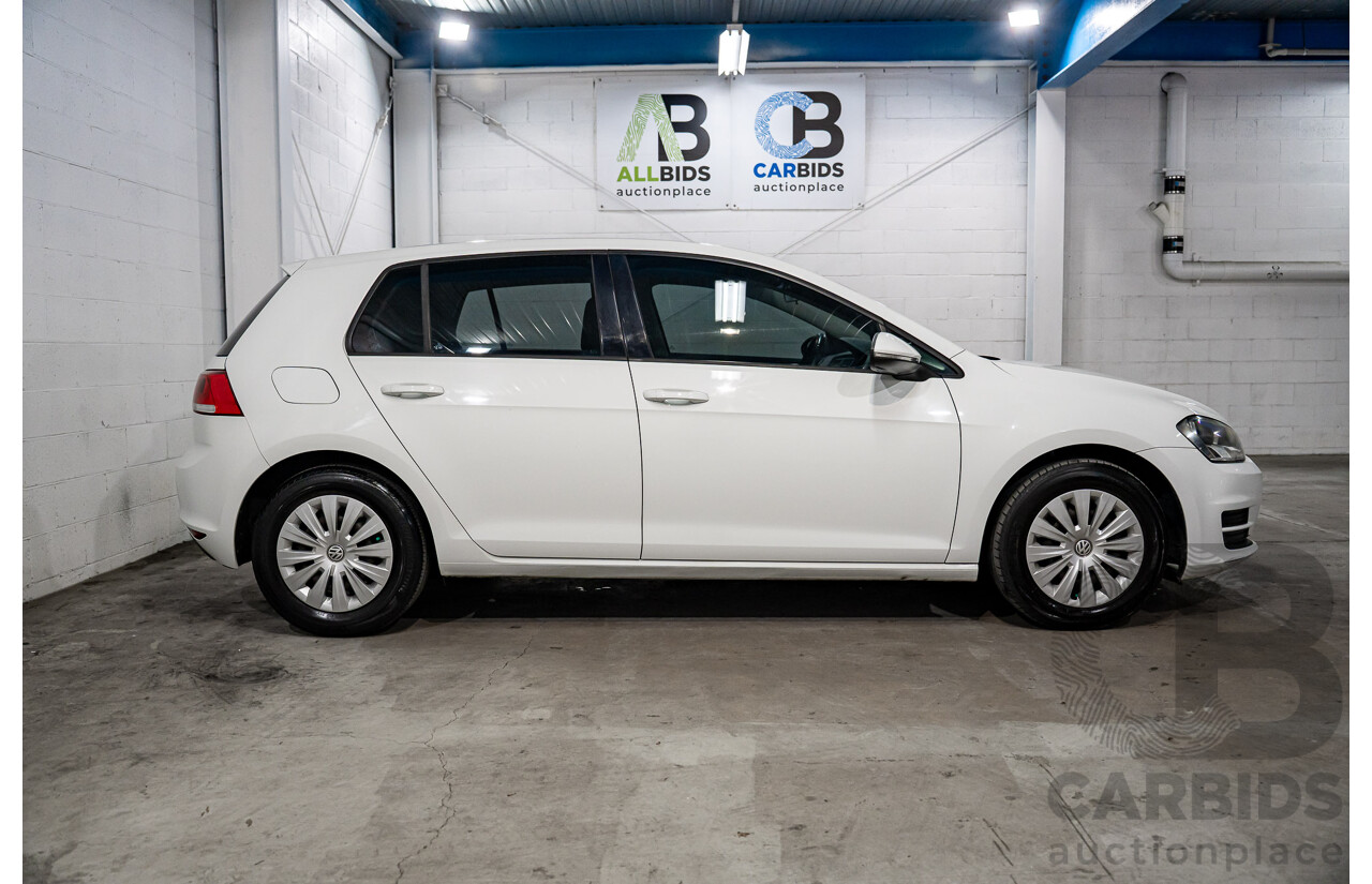 05/2016 Volkswagen Golf 92 TSI (FWD) AU MY16 5d Hatchback Pure White Turbo 1.4L