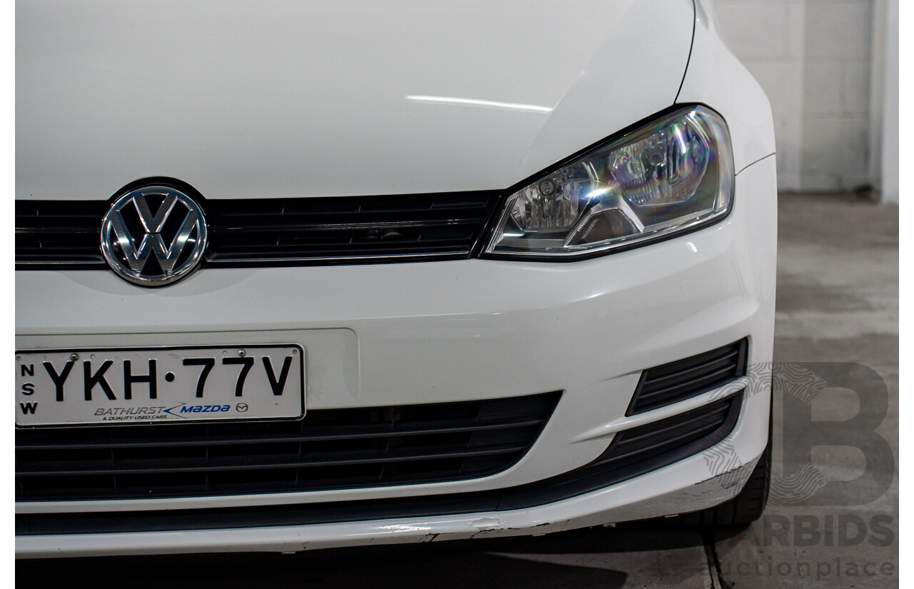 05/2016 Volkswagen Golf 92 TSI (FWD) AU MY16 5d Hatchback Pure White Turbo 1.4L