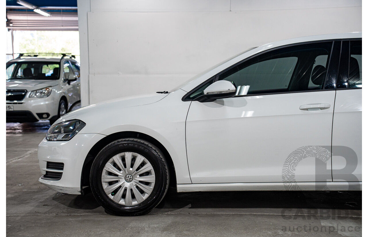 05/2016 Volkswagen Golf 92 TSI (FWD) AU MY16 5d Hatchback Pure White Turbo 1.4L