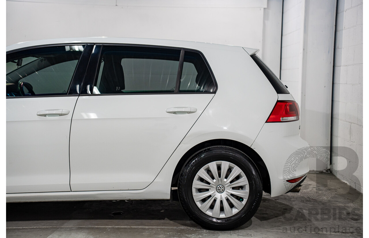 05/2016 Volkswagen Golf 92 TSI (FWD) AU MY16 5d Hatchback Pure White Turbo 1.4L