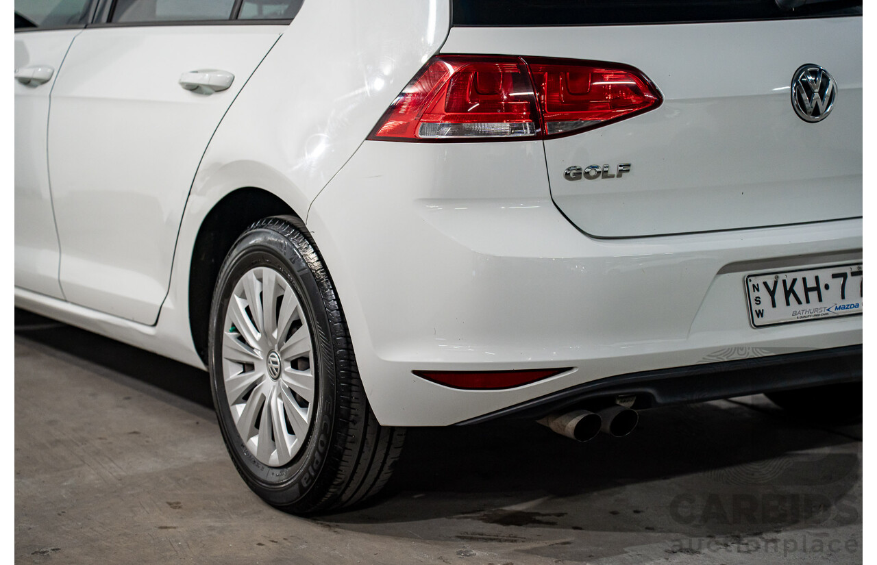 05/2016 Volkswagen Golf 92 TSI (FWD) AU MY16 5d Hatchback Pure White Turbo 1.4L