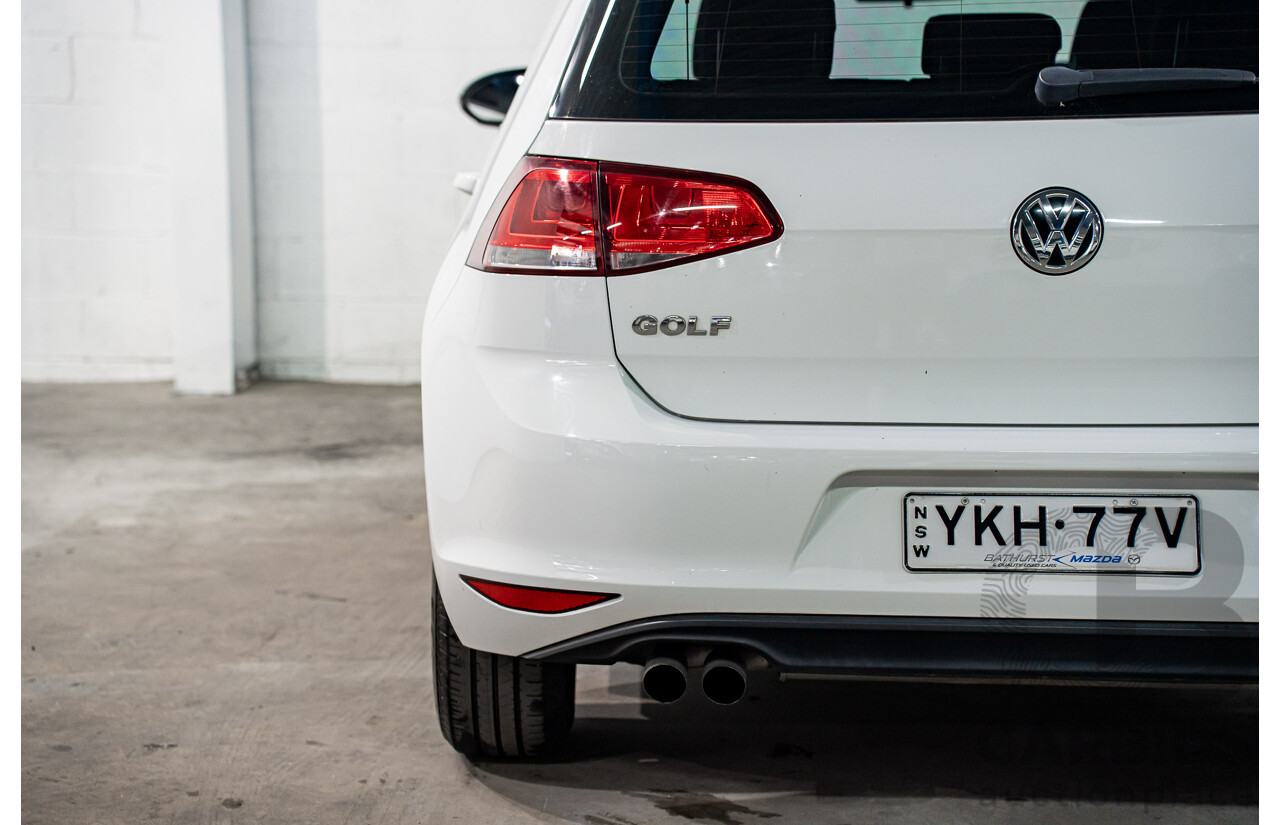 05/2016 Volkswagen Golf 92 TSI (FWD) AU MY16 5d Hatchback Pure White Turbo 1.4L