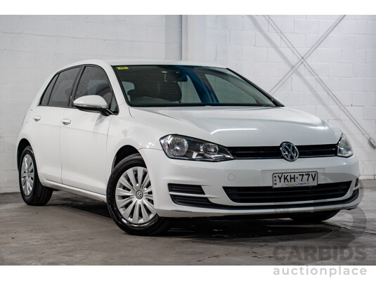 05/2016 Volkswagen Golf 92 TSI (FWD) AU MY16 5d Hatchback Pure White Turbo 1.4L