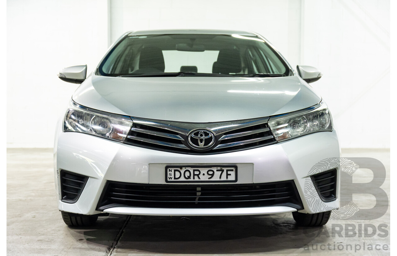 09/2016 Toyota Corolla Ascent (FWD) ZRE172R 4d Sedan Classic Silver Metallic 1.8L