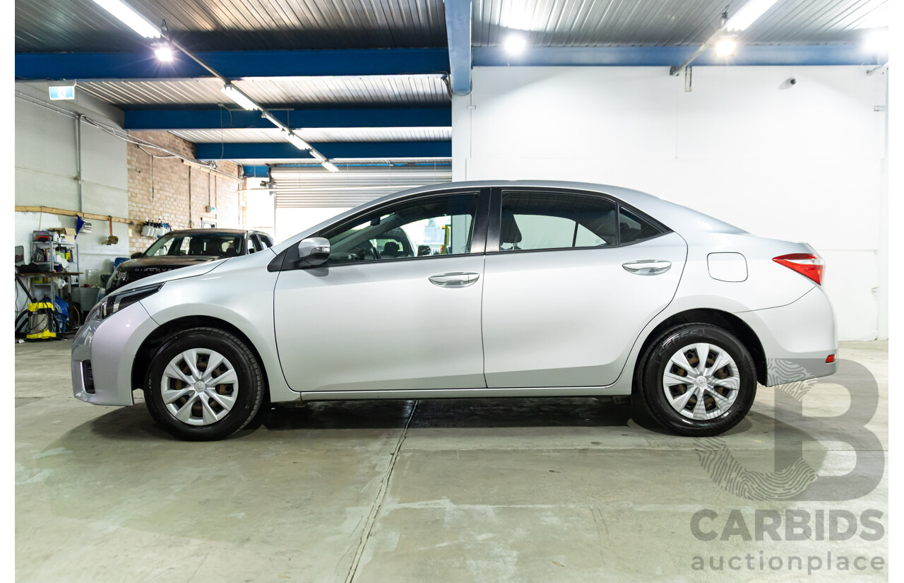 09/2016 Toyota Corolla Ascent (FWD) ZRE172R 4d Sedan Classic Silver Metallic 1.8L