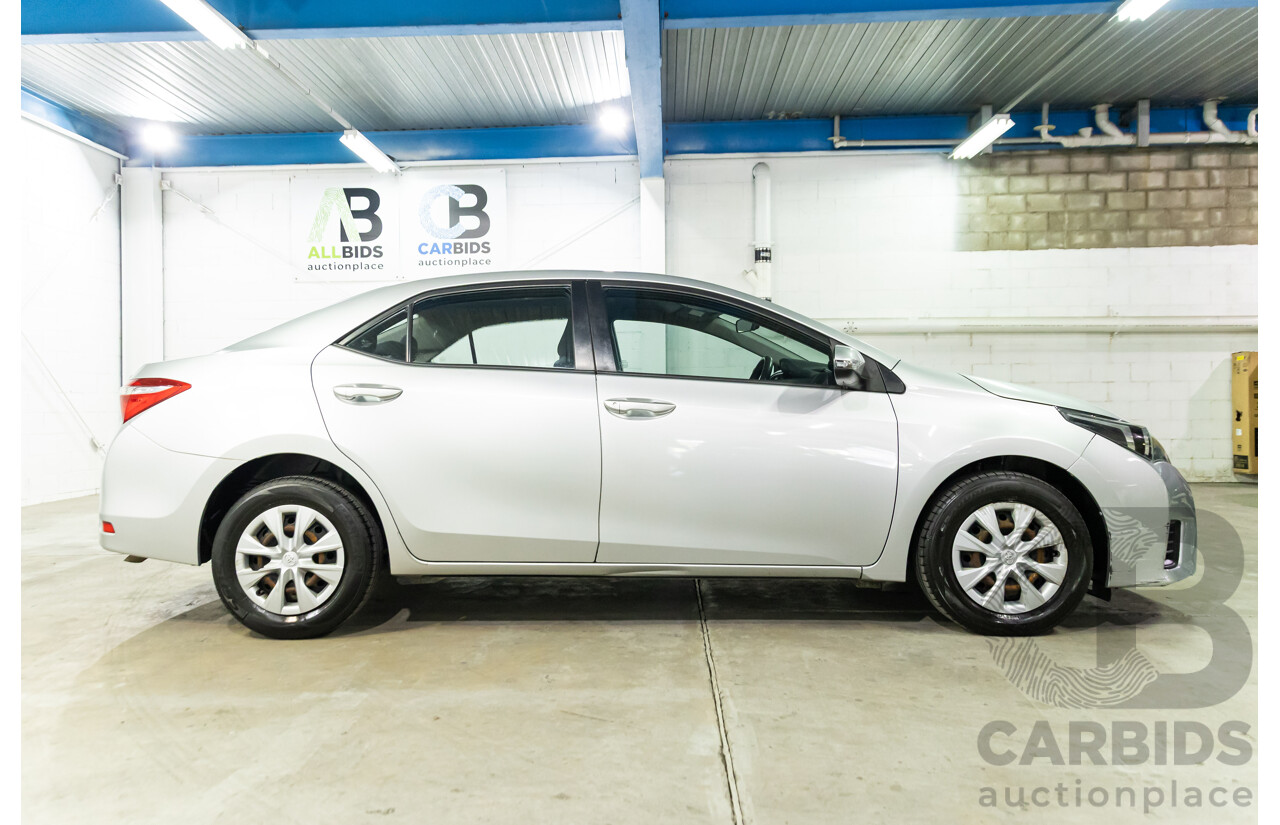09/2016 Toyota Corolla Ascent (FWD) ZRE172R 4d Sedan Classic Silver Metallic 1.8L