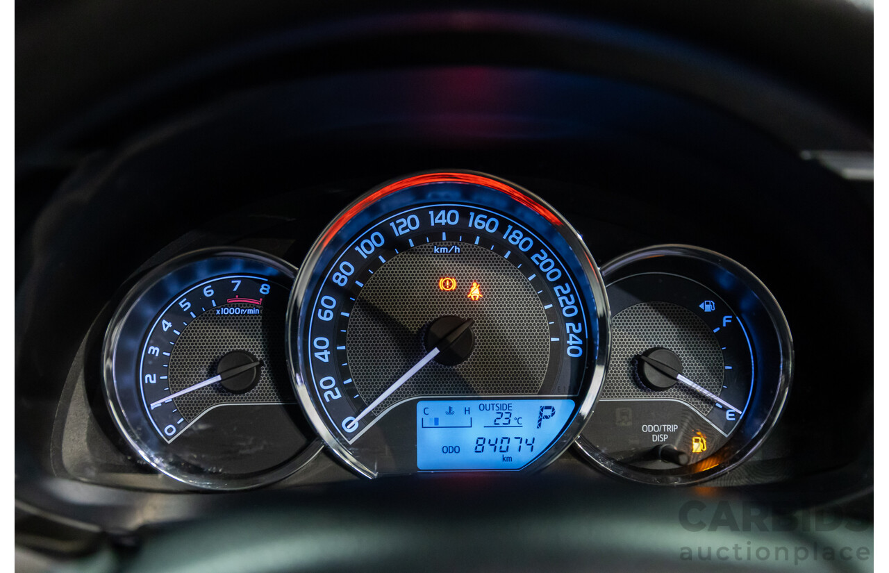 09/2016 Toyota Corolla Ascent (FWD) ZRE172R 4d Sedan Classic Silver Metallic 1.8L