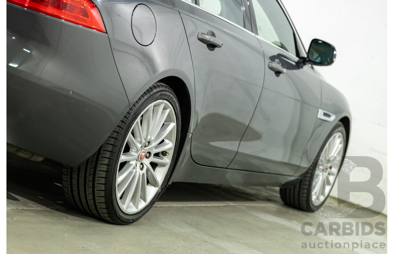 09/2015 Jaguar XE 25t Portfolio (RWD) 4d Sedan Tempest Grey Metallic Turbo 2.0L