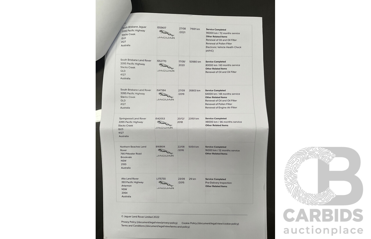 09/2015 Jaguar XE 25t Portfolio (RWD) 4d Sedan Tempest Grey Metallic Turbo 2.0L