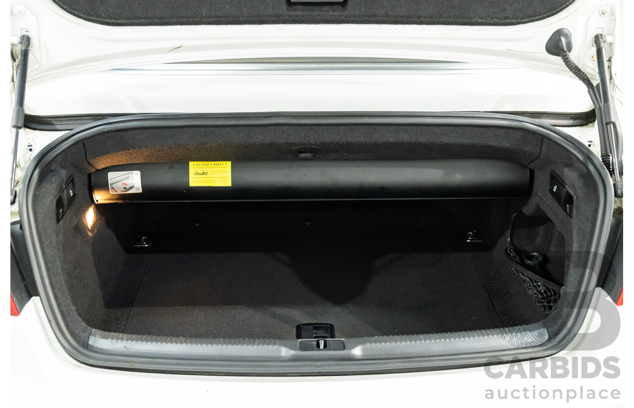 12/2010 Audi A5 2.0 TFSI 8T 2d Cabriolet Ibis White Turbo 2.0L