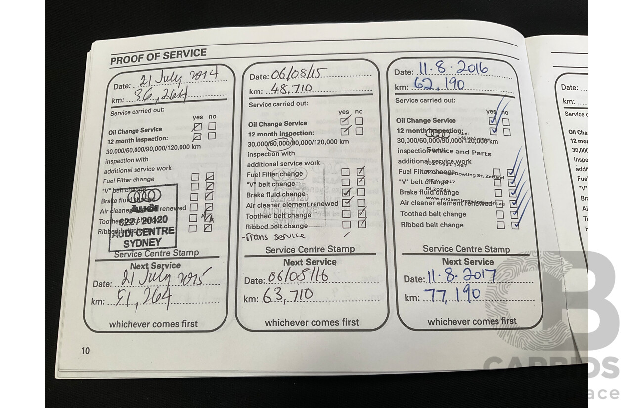 12/2010 Audi A5 2.0 TFSI 8T 2d Cabriolet Ibis White Turbo 2.0L