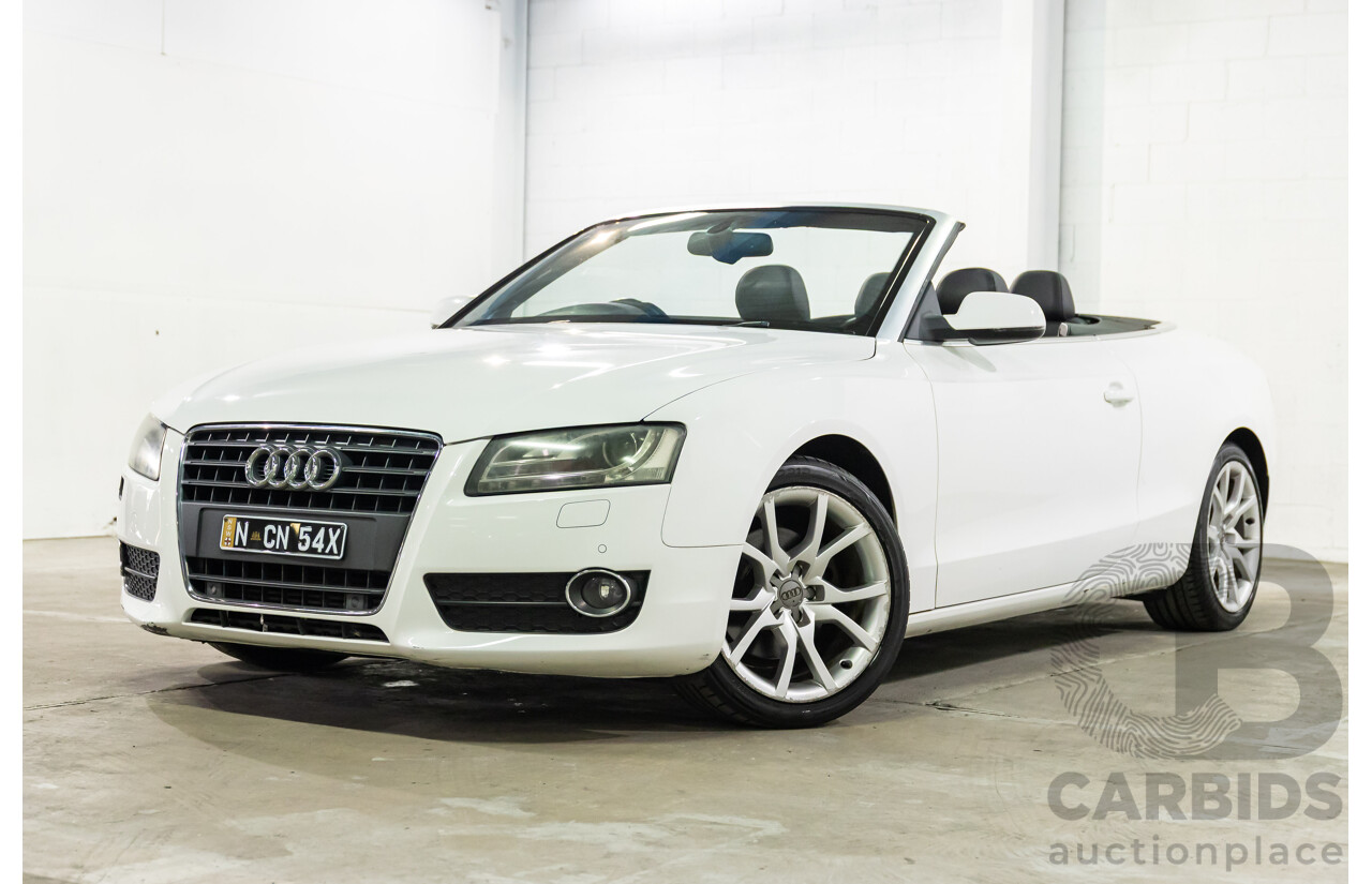 12/2010 Audi A5 2.0 TFSI 8T 2d Cabriolet Ibis White Turbo 2.0L