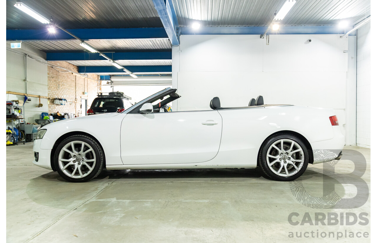 12/2010 Audi A5 2.0 TFSI 8T 2d Cabriolet Ibis White Turbo 2.0L
