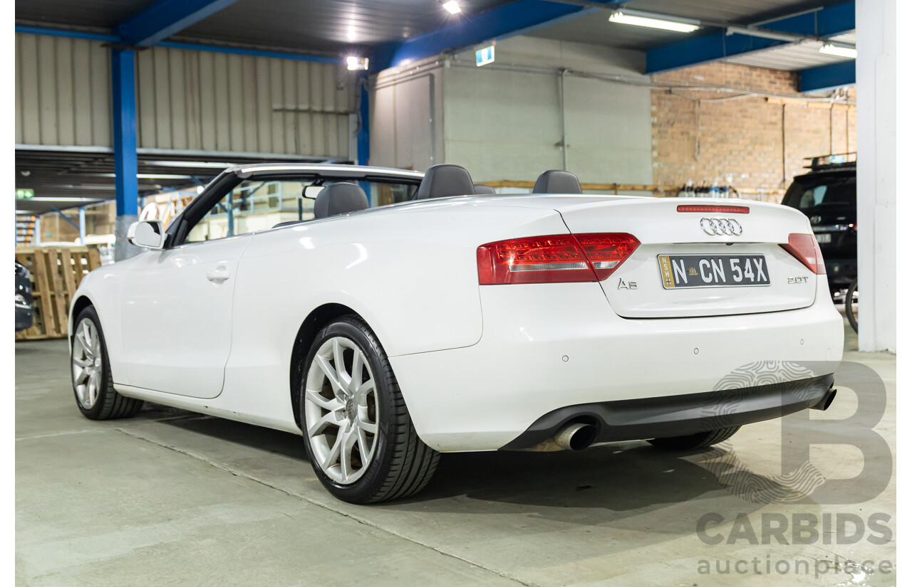 12/2010 Audi A5 2.0 TFSI 8T 2d Cabriolet Ibis White Turbo 2.0L