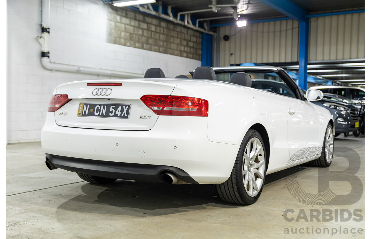 12/2010 Audi A5 2.0 TFSI 8T 2d Cabriolet Ibis White Turbo 2.0L