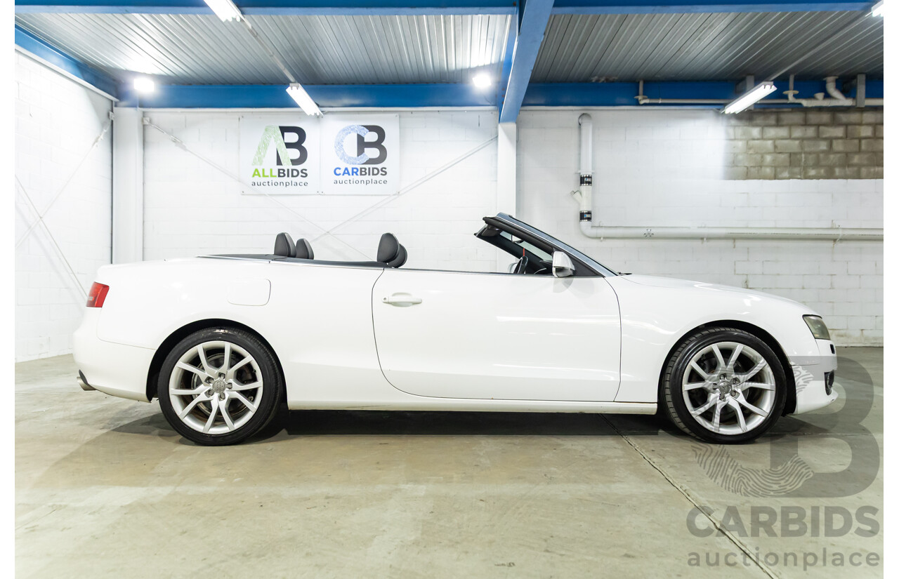 12/2010 Audi A5 2.0 TFSI 8T 2d Cabriolet Ibis White Turbo 2.0L